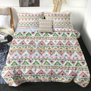 Shade of Pink & Green Aztec SWBD5189 Comforter Set