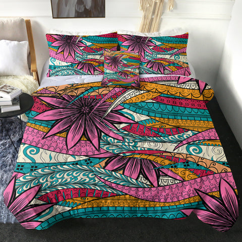 Image of Colorful Mandala Palm Leaves SWBD5190 Comforter Set