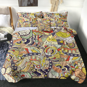 Shade of Yellow Mandala Art Shape SWBD5194 Comforter Set