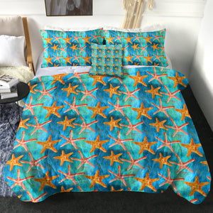 Multi Watercolor Starfish SWBD5243 Comforter Set