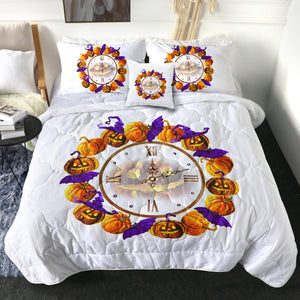 Halloween Pumpskin Clock SWBD5256 Comforter Set