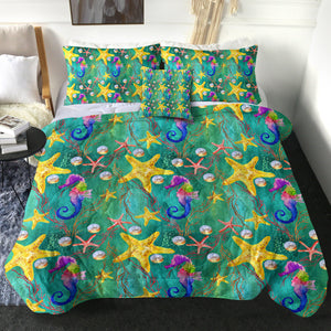Multi Seahorses & Starfishes SWBD5328 Comforter Set