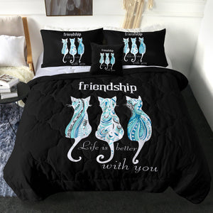 Cats Friendship - Life Is Better With You SWBD5331 Comforter Set