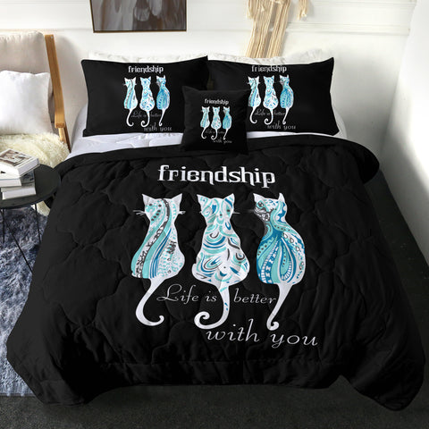 Image of Cats Friendship - Life Is Better With You SWBD5331 Comforter Set