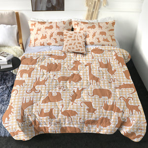 Animel Orange Shadow Stripes SWBD5346 Comforter Set