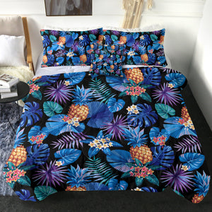 Blue Tint Tropical Leaves SWBD5452 Comforter Set