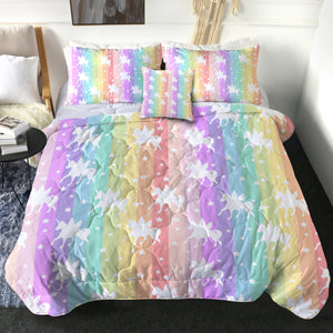 Unicorns Pastel Stripes SWBD5462 Comforter Set