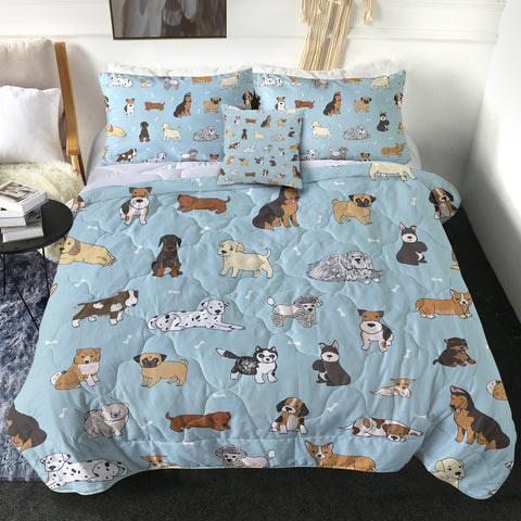 Image of Cute Dogs Drawing SWBD5464 Comforter Set