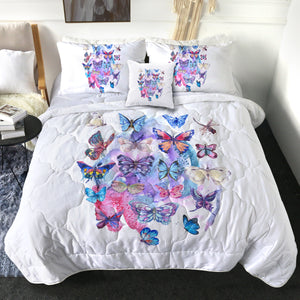 Pink & Purple Butterflies SWBD5466 Comforter Set