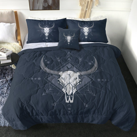 Image of Buffalo Head Navy Theme SWBD5471 Comforter Set