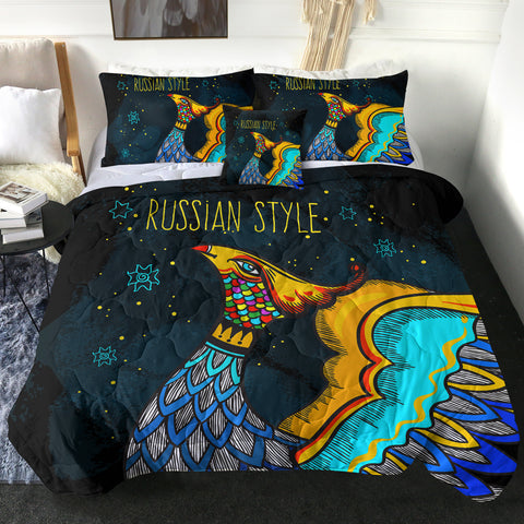 Image of Colorful Russian Style Peacock SWBD5485 Comforter Set