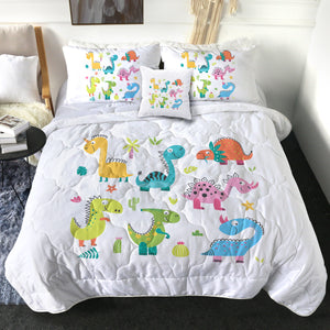 Cute Colorful Dinosaurs SWBD5502 Comforter Set