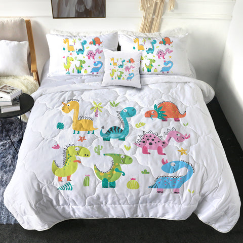 Image of Cute Colorful Dinosaurs SWBD5502 Comforter Set