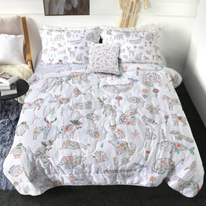Collection Of Pastel Mandala Animals SWBD5609 Comforter Set