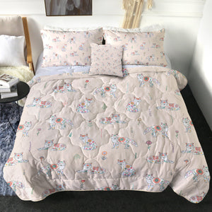 Multi Pastel Color Mandala Fox SWBD5612 Comforter Set