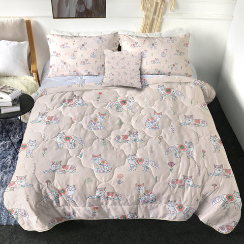 Image of Multi Pastel Color Mandala Fox SWBD5612 Comforter Set