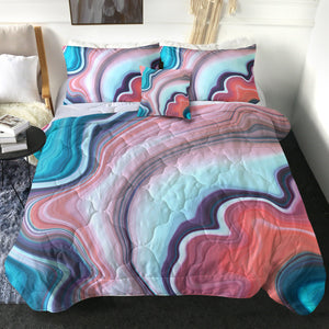Purple Color Waves SWBD5622 Comforter Set