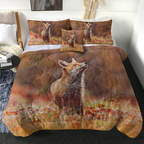 Image of Real Little Fox In The Forest SWBD6107 Comforter Set