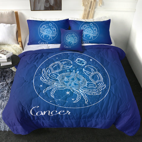 Image of Cancer Sign Blue Theme SWBD6109 Comforter Set