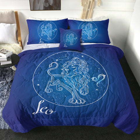 Image of Leo Sign Blue Theme SWBD6110 Comforter Set