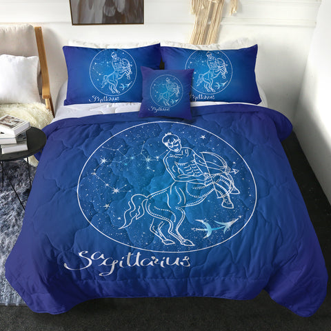 Image of Sagittarius Sign Blue Theme SWBD6111 Comforter Set