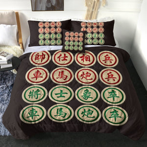 Chiness Check Xiangqi Black Theme SWBD6116 Comforter Set