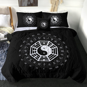 B&W Yin Yang Zodiac Sign SWBD6120 Comforter Set