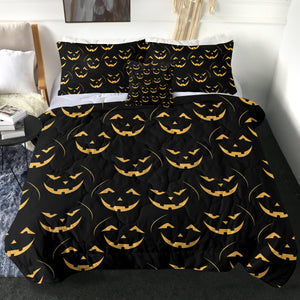 Halloween Pumpskin Black Theme SWBD6201 Comforter Set