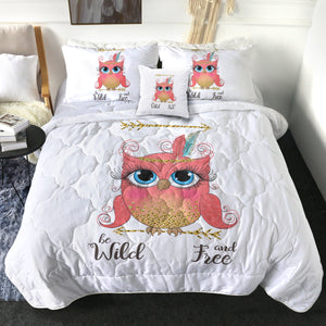 Wild & Free - Pink Owl SWBD6212 Comforter Set