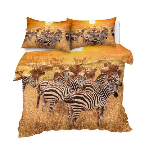 Image of African Animals Sunset Bedding Set - Beddingify