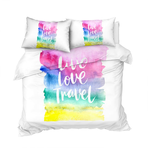 Image of Live Love Travel Bedding Set - Beddingify