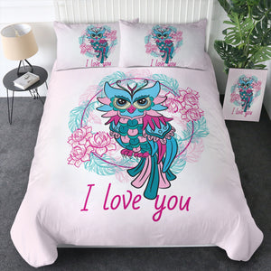 I Love You - Floral Owl SWBJ3344 Bedding Set