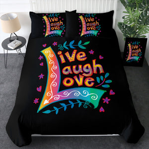 Colorful Live Laugh Love  SWBJ3346 Bedding Set