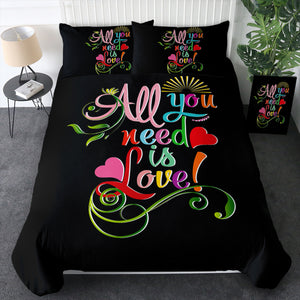 Colorful All You Need Is Love SWBJ3348 Bedding Set