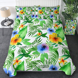 Colorful Flowers & Leaves SWBJ3368 Bedding Set