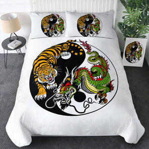 Asian YinYang Tiger & Dragon SWBJ3460 Bedding Set