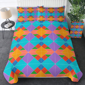 Colorful Triangles in Rhombus SWBJ3490 Bedding Set