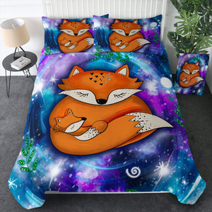Fox Family in Galaxy SWBJ3593 Bedding Set