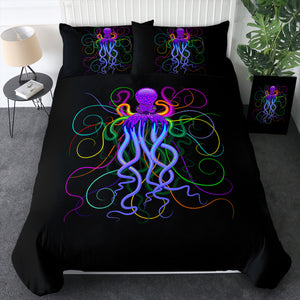 Neon Colorful Octopus SWBJ3605 Bedding Set