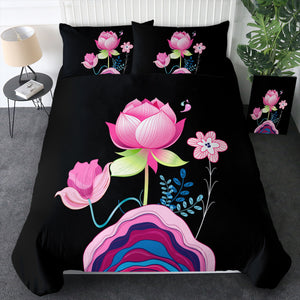 Lotus Flowers Illustration SWBJ3661 Bedding Set