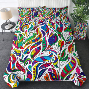 Multicolor Aztec Pattern on Feather SWBJ3681 Bedding Set