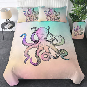 Multicolor Gradient Octopus  SWBJ3692 Bedding Set