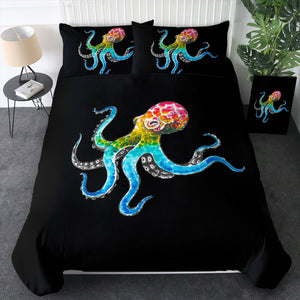 Multicolor Dot Octopus SWBJ3696 Bedding Set