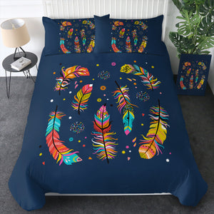 Colorful Feather & Dot  SWBJ3697 Bedding Set