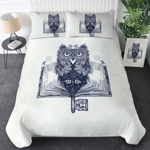 Owl in Book Sketch SWBJ3811 Bedding Set