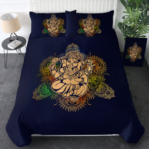 Colorful Chakra Elephant Buddha SWBJ3868 Bedding Set