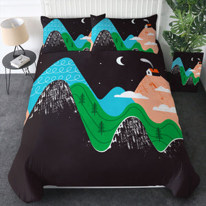 Cute Landscape On Mountain Illustration SWBJ3884 Bedding Set