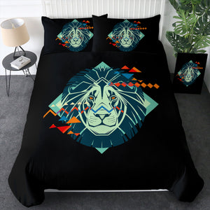 Lion Triangle Geometric Illustration SWBJ3917 Bedding Set