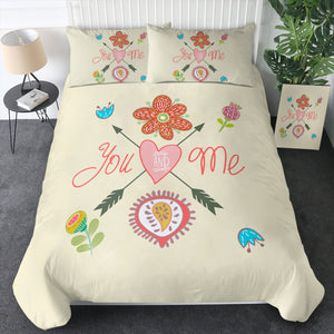 Cute Bohemian Arrow & Flowers Cartoon - You And Me SWBJ3918 Bedding Set