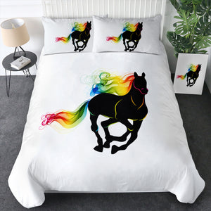 Rainbow Gradient Color Horse SWBJ3921 Bedding Set